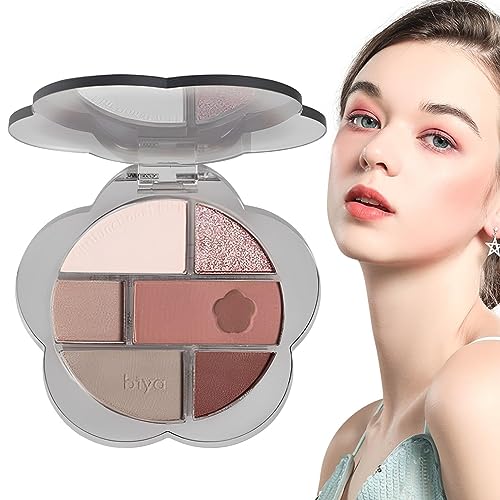 Lidschatten-Palette | 6 Farben wasserfeste Make-up-Palette Lidschatten - Schimmernder, glitzernder, natürlicher, langanhaltender Lidschatten für Party-Girls und Frauen für den täglichen Fowybe von Fowybe