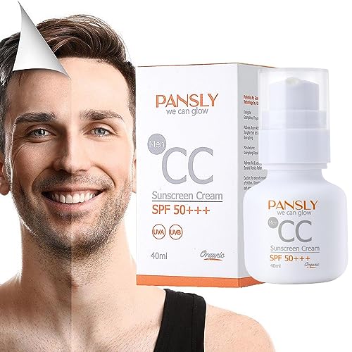 Make-up-Creme für Männer - 40ml Männer Sonnencreme,Oil Control LSF 50+++ Concealer BB-Creme für Herren, Anti-Glanz-Männertoncreme für Augenringe und Flecken, Fowybe von Fowybe