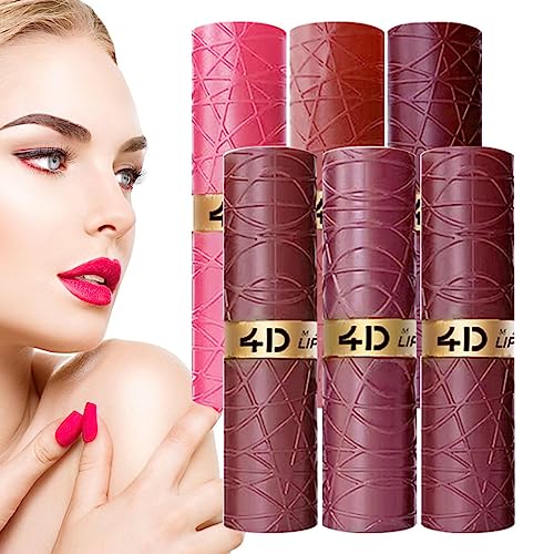 Matte Samt-Lippenstifte | Langanhaltender mattierter Lippenstift,6 Farben Langlebige, nicht verblassende, wasserfeste Lippenstifte für Frauen als Geschenk, Mädchen Fowybe von Fowybe