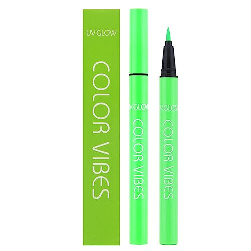 Neon-Eyeliner - Bunter wasserfester, wischfester Neon-Flüssig-Eyeliner - Neon-Eyeliner für die tägliche Halloween-Party-Maskerade Fowybe von Fowybe