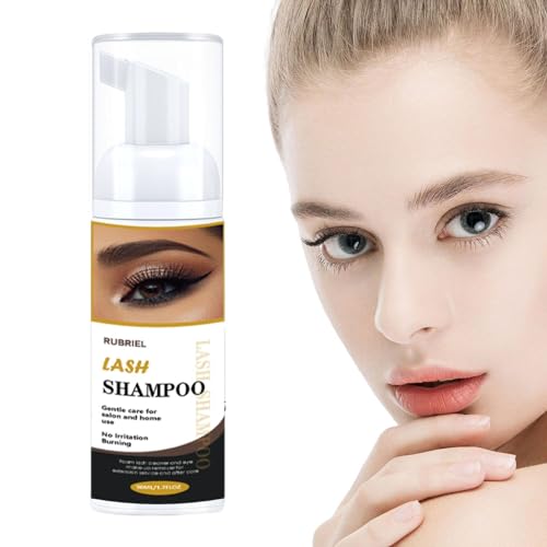 Wimpernshampoo - Augenlid- und Wimpernreinigungsshampoo | Sanfter Wimpern-Augenlid-Schaumreiniger für Wimpernverlängerung, Augenlid-Schaumreiniger für Frauen und Mädchen Fowybe von Fowybe