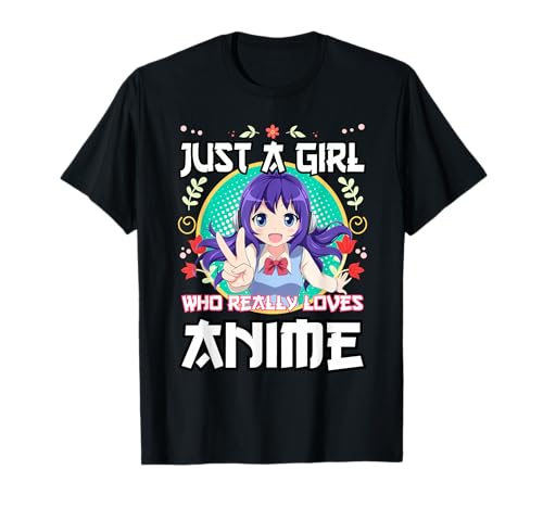 Anime Nur ein Mädchen, das Anime wirklich liebt T-Shirt von Fox Brother