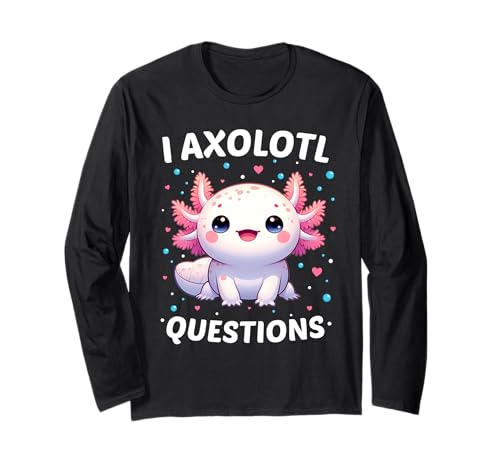 I Axolotl Questions Shirt Cute Kawaii Axolotl Kleinkind Kinder Langarmshirt von Fox Brother
