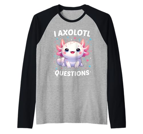 I Axolotl Questions Shirt Cute Kawaii Axolotl Kleinkind Kinder Raglan von Fox Brother