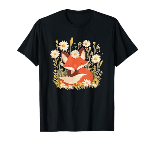 Fuchs Tier mit süßen Gänseblümchen für Jungen und Mädchen T-Shirt Fuchs Tier mit süßen Gänseblümchen für Jungen und Mädchen T-Shirt von Fox Daisy Outfit