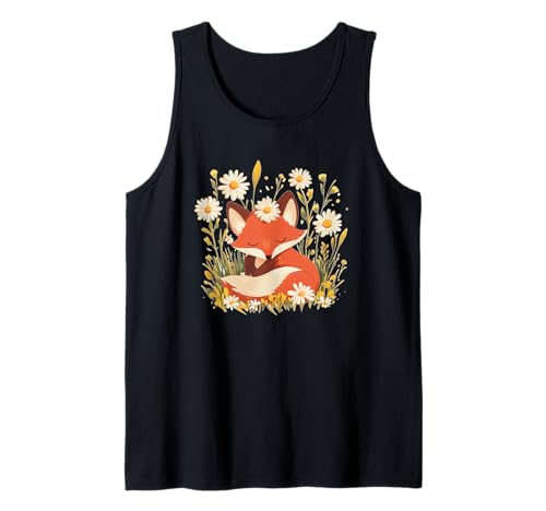 Fuchs Tier mit süßen Gänseblümchen für Jungen und Mädchen Tank Top Fuchs Tier mit süßen Gänseblümchen für Jungen und Mädchen Tank Top von Fox Daisy Outfit