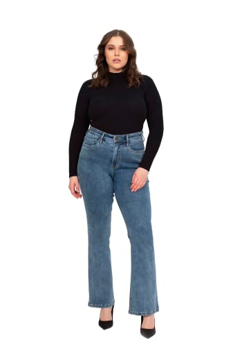 Fox Factor Damen Bobi Flared Fit Jeans, Luft, 46/Grande Taille von Fox Factor