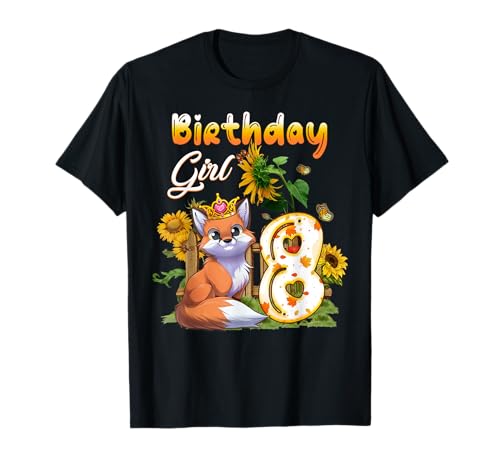 8. Geburtstag Mädchen Fuchs Geburtstag 8 Jahre alt Fuchs Tierliebhaber T-Shirt 8. Geburtstag Mädchen Fuchs Geburtstag 8 Jahre alt Fuchs Tierliebhaber T-Shirt von Fox Girls Birthday Party Supplies Matching Family