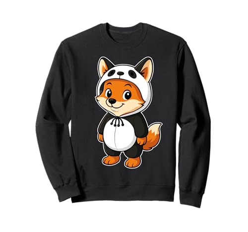 Kawaii Fuchs im Panda Kostüm für Mädchen Kinder Fuchsliebhaber Sweatshirt von Fox In Panda Costume Kawaii Design