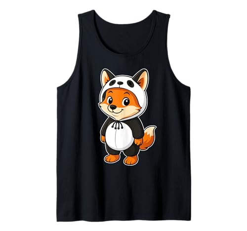 Kawaii Fuchs im Panda Kostüm für Mädchen Kinder Fuchsliebhaber Tank Top von Fox In Panda Costume Kawaii Design
