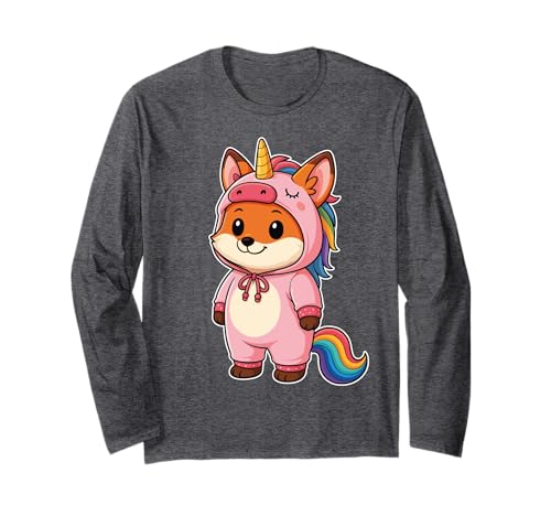 Kawaii Fuchs im Einhorn Kostüm für Mädchen Kinder Einhorn Liebhaber Langarmshirt Kawaii Fuchs im Einhorn Kostüm für Mädchen Kinder Einhorn Liebhaber Langarmshirt von Fox In Unicorn Costume Kawaii Design