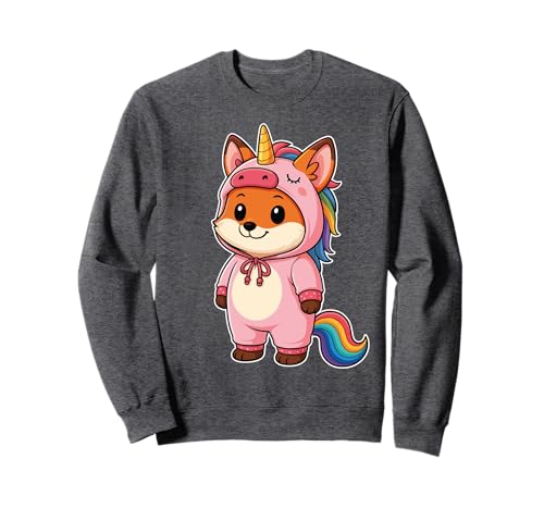 Kawaii Fuchs im Einhorn Kostüm für Mädchen Kinder Einhorn Liebhaber Sweatshirt Kawaii Fuchs im Einhorn Kostüm für Mädchen Kinder Einhorn Liebhaber Sweatshirt von Fox In Unicorn Costume Kawaii Design