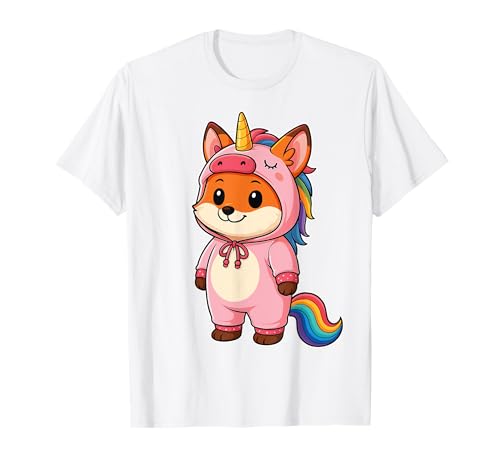Kawaii Fuchs im Einhorn Kostüm für Mädchen Kinder Einhorn Liebhaber T-Shirt Kawaii Fuchs im Einhorn Kostüm für Mädchen Kinder Einhorn Liebhaber T-Shirt von Fox In Unicorn Costume Kawaii Design