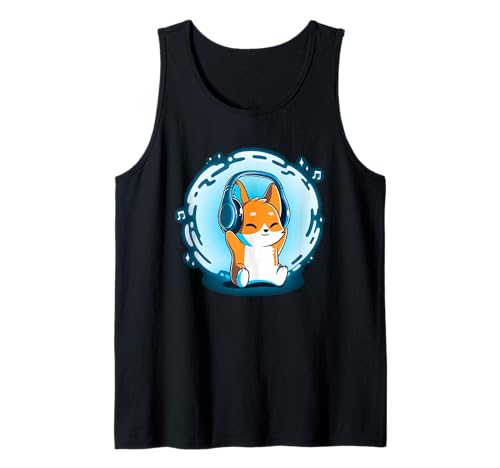 DJ Fox Kopfhörer Musik Grafik für Männer Jungen Frauen Mädchen Tank Top DJ Fox Kopfhörer Musik Grafik für Männer Jungen Frauen Mädchen Tank Top von Fox Listening Music Graphic Tees Co.