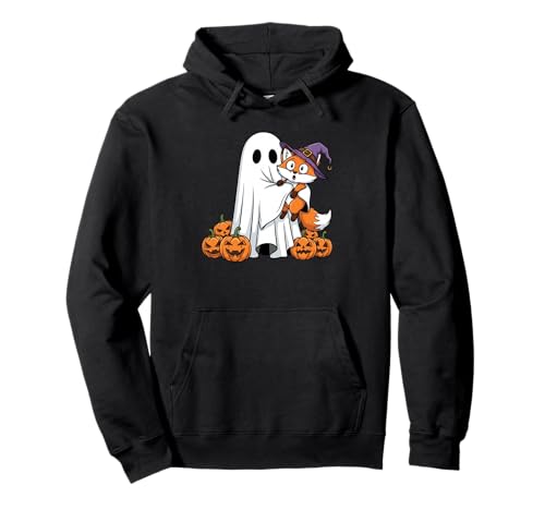 Lustiger Geist Fuchs Kürbis Halloween Kinder Herren Damen Pullover Hoodie von Fox Lovers Cute Halloween Outfits for Boy Girl