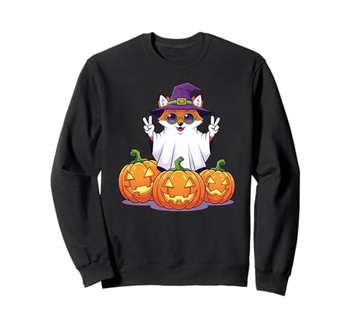 Lustiger Fuchs Geist Kürbis Boo Halloween Kinder Herren Damen Sweatshirt Lustiger Fuchs Geist Kürbis Boo Halloween Kinder Herren Damen Sweatshirt von Fox Lovers Halloween Ghost Pumpkin Outfits