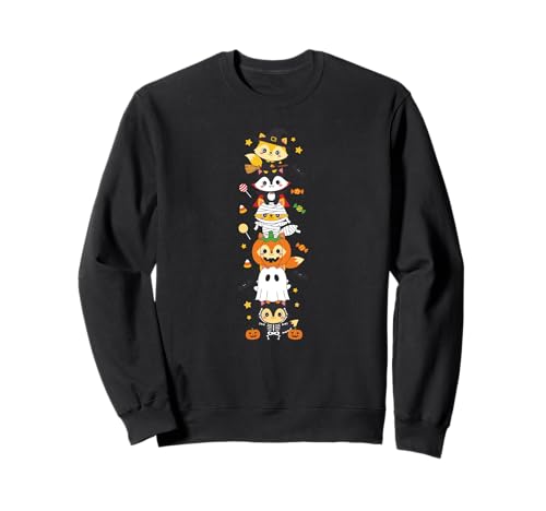Lustiger Fuchs Hexe Vampir Geist Halloween Kinder Herren Damen Sweatshirt von Fox Lovers Halloween Skeleton Mummy Outfits