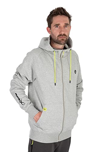 Fox Matrix Pullover für Angler Full Zip Hoody Marl Grey/Lime, Größe:XL von Fox