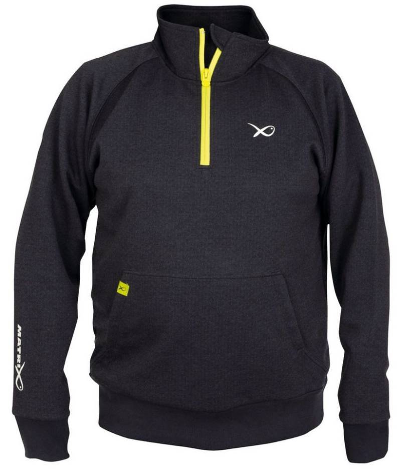 Fox Matrix Trainingspullover Fox Matrix Minimal Black/Marl Quarter Zip Pullover - Angelpullover von Fox Matrix