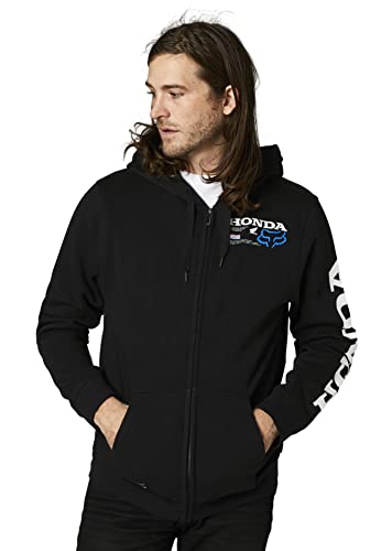 Fox Racing Herren Honda Zip Fleece Kapuzen-Sweatshirt, schwarz, Medium von Fox Racing