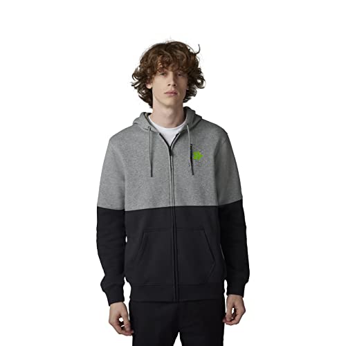 Fox Racing Herren Kawi Zip Fox X Kawasaki Fleece-Hoodie mit Reißverschluss, Graphitgrau meliert, Medium von Fox Racing