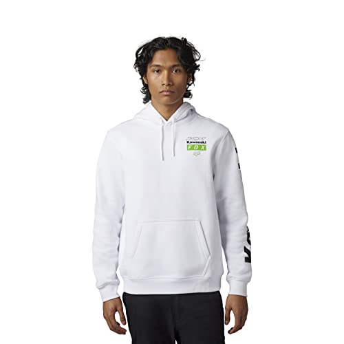 Fox Racing Herren X Kawi Pullover Hoddie Fox-Kawai-Pulllover-Fleece-Kapuzenpullover, Weiss/opulenter Garten, Large von Fox Racing