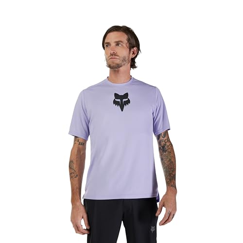 Fox Racing Herren Ranger Kurzarm-Mountainbike-Trikot, Lilac Fox Head, Größe S von Fox Racing