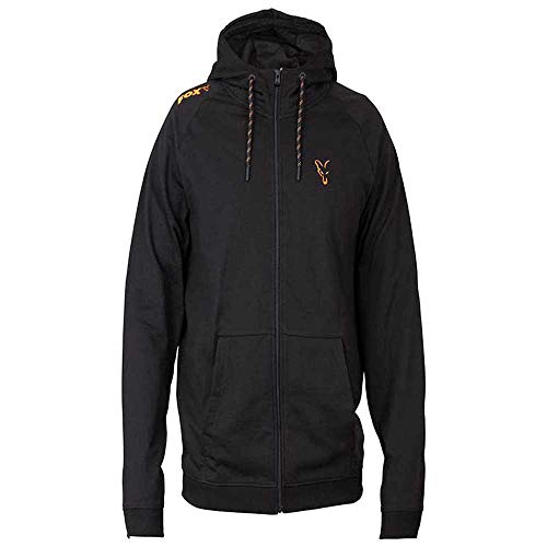 Fox Collection Black Orange Hoody - Angelpullover, Größe:S von Fox