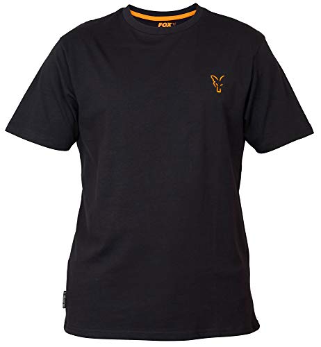 Fox Collection Black Orange T-Shirt - Angelshirt, Größe:S von Fox