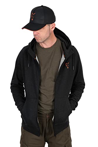 Fox Collection Lw Hoody Black & Orange - Angelpullover, Größe:S von Fox