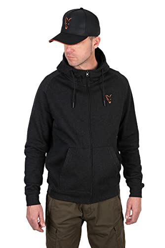 Fox Collection Lw Hoody Black & Orange - Angelpullover, Größe:XL von Fox