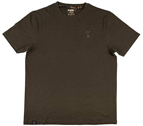 Fox Khaki T-Shirt - Angelshirt für Karpfenangler, Größe:L von Fox