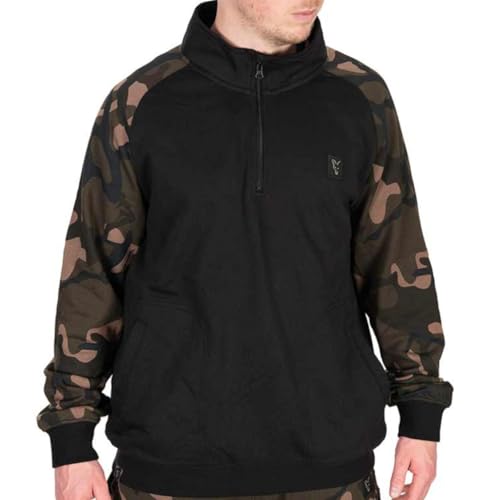 Fox LW Black/Camo QTR zip - Angelpullover, Größe:XXL von Fox