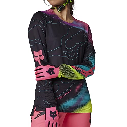 Fox Unisex W Flexair Ls Lunar Black/Pink Jersey, S von Fox