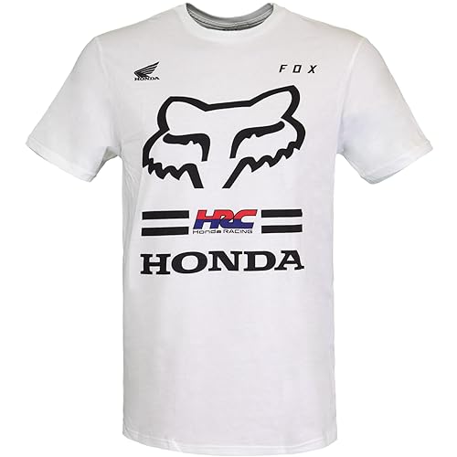 Fox x Honda T-Shirt Herren (L, White) von Fox