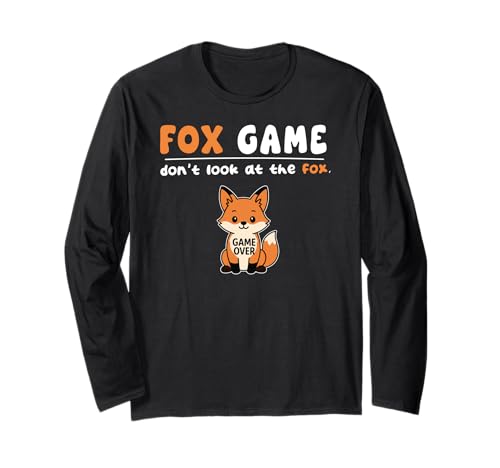 Lustiges Fuchs-Spiel Don't Look Game Over für Jungen Mädchen Kinder Langarmshirt von FoxAxis1