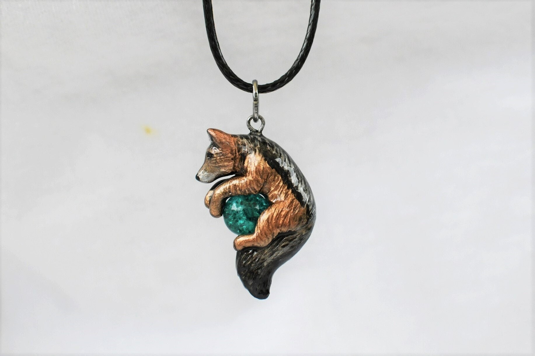 Schakal Halskette Mit Wunsch Farbe Gem Schakal Halskette Mit Wunsch Farbe Gem von FoxCraftCreations