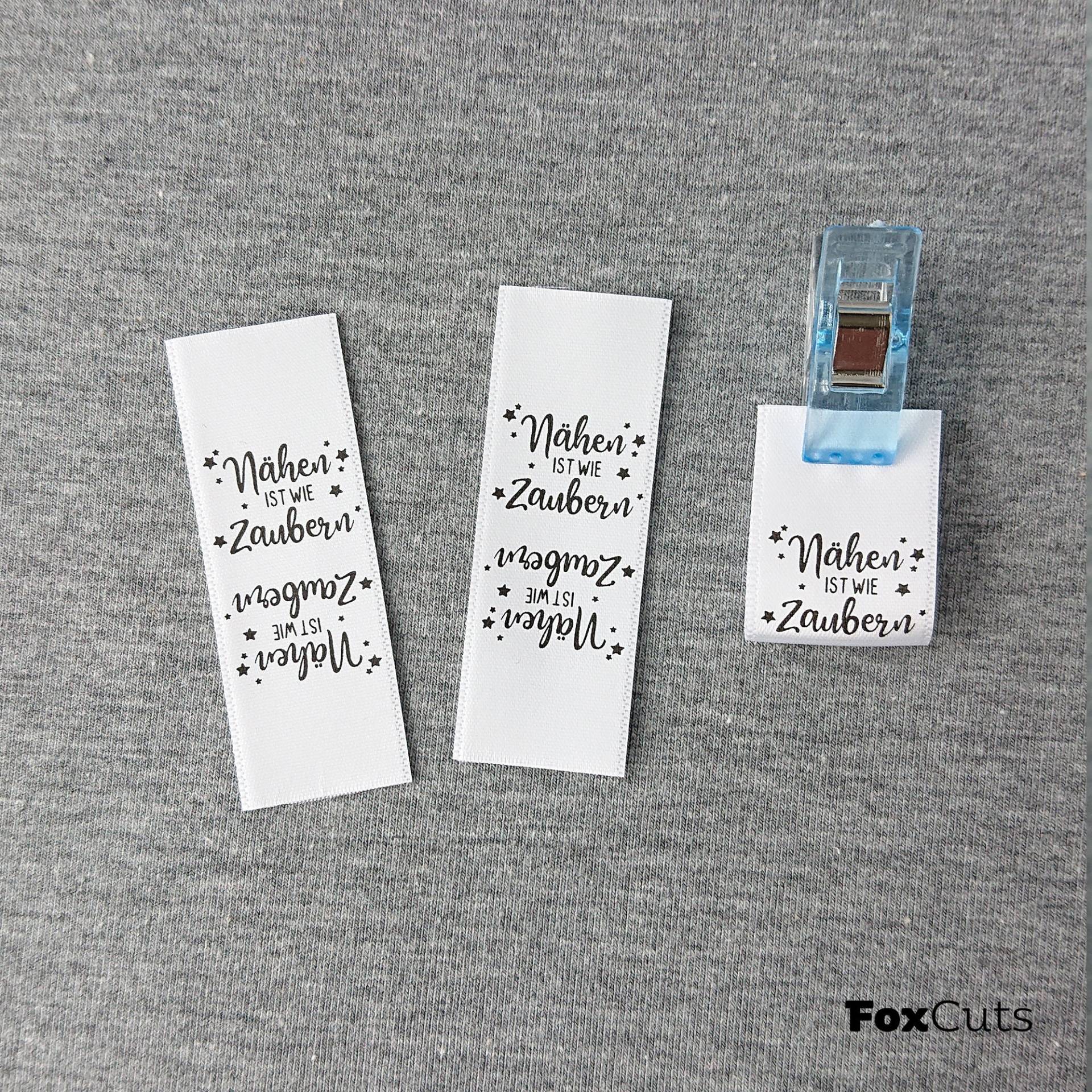 10 Label "Nähen Ist Wie Zaubern" Für Selbstgenähtes, Weiche Etiketten Aus Satin 10 Label "Nähen Ist Wie Zaubern" Für Selbstgenähtes, Weiche Etiketten Aus Satin von FoxCutsDE