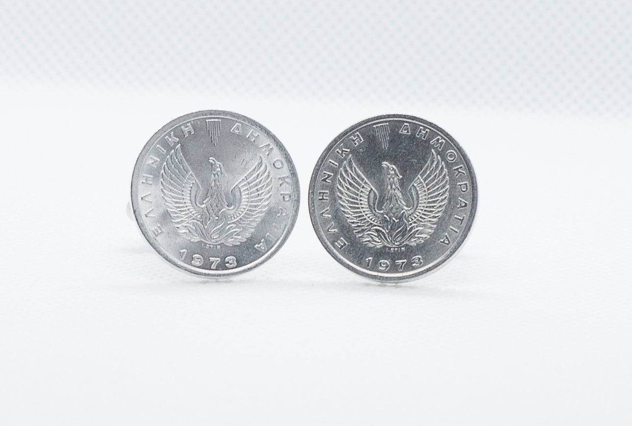 Coin Manschettenknöpfe-Griechenland 20 Lepta Regime Colonels Manschettenknopf Coin Manschettenknöpfe-Griechenland 20 Lepta Regime Colonels Manschettenknopf von FoxLinkDesign