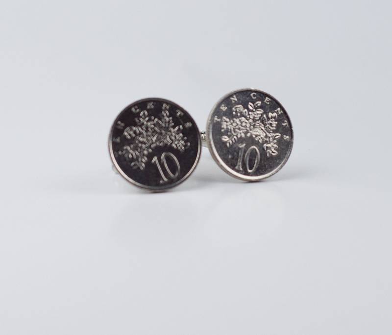 Coin Manschettenknöpfe - Jamaika 10 Cent Manschettenknopf von FoxLinkDesign