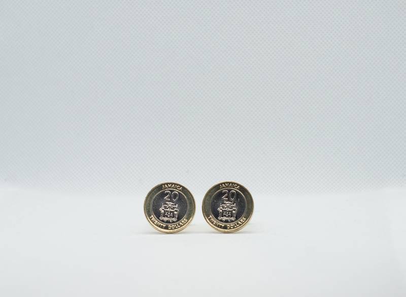 Coin Manschettenknöpfe - Jamaika 20 Dollars Marcus Garvey Manschettenknopf von FoxLinkDesign