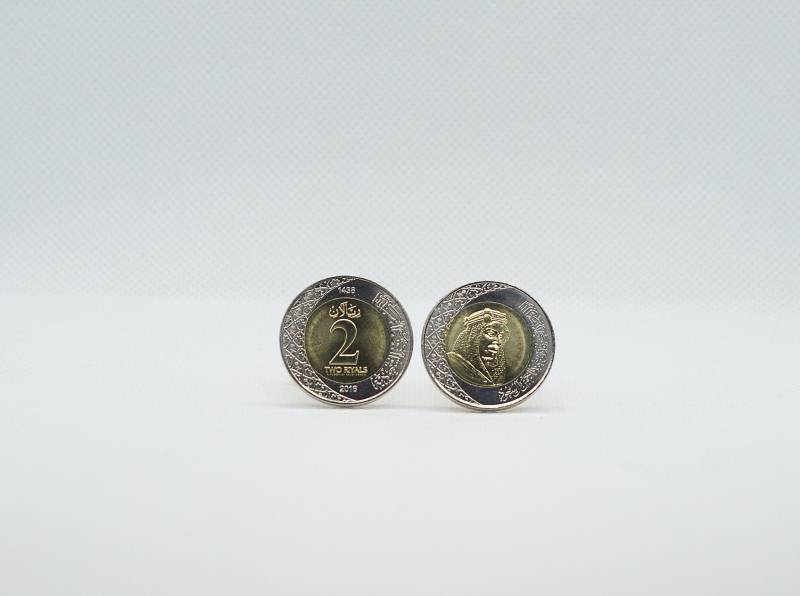 Coin Manschettenknöpfe - Saudi Arabien 2 Riyals Salman von FoxLinkDesign