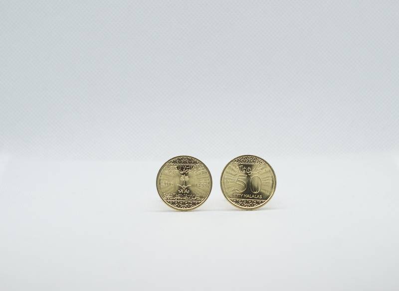 Coin Manschettenknöpfe - Saudi Arabien 50 Halalas Salman von FoxLinkDesign