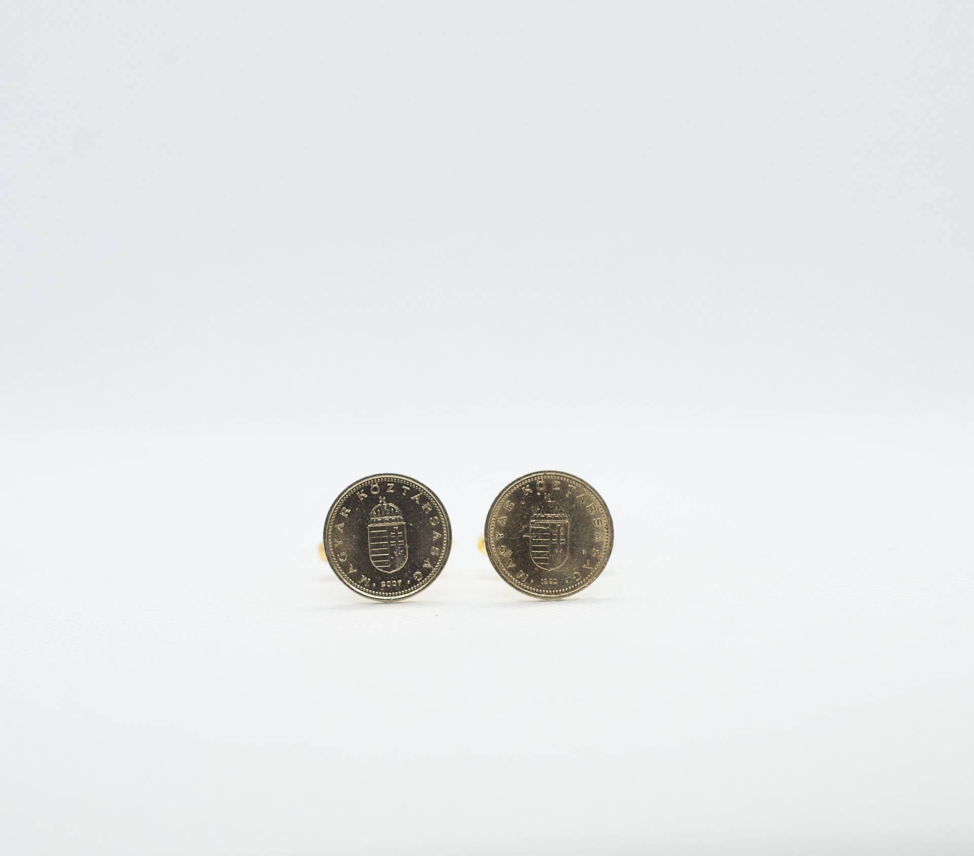 Coin Manschettenknöpfe-Ungarn 1 Forint Gold Manschettenknöpfe Coin Manschettenknöpfe-Ungarn 1 Forint Gold Manschettenknöpfe von FoxLinkDesign
