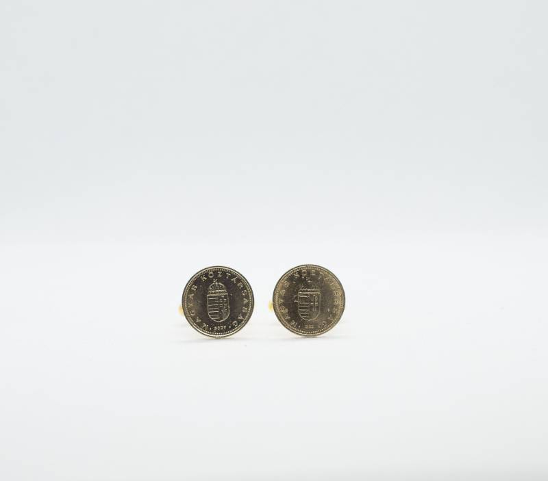 Coin Manschettenknöpfe-Ungarn 1 Forint Gold Manschettenknöpfe von FoxLinkDesign