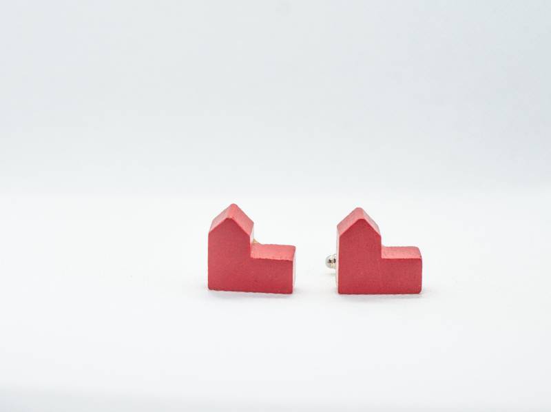 Holz Catan Manschettenknöpfe -Rote Siedler Von Städte von FoxLinkDesign