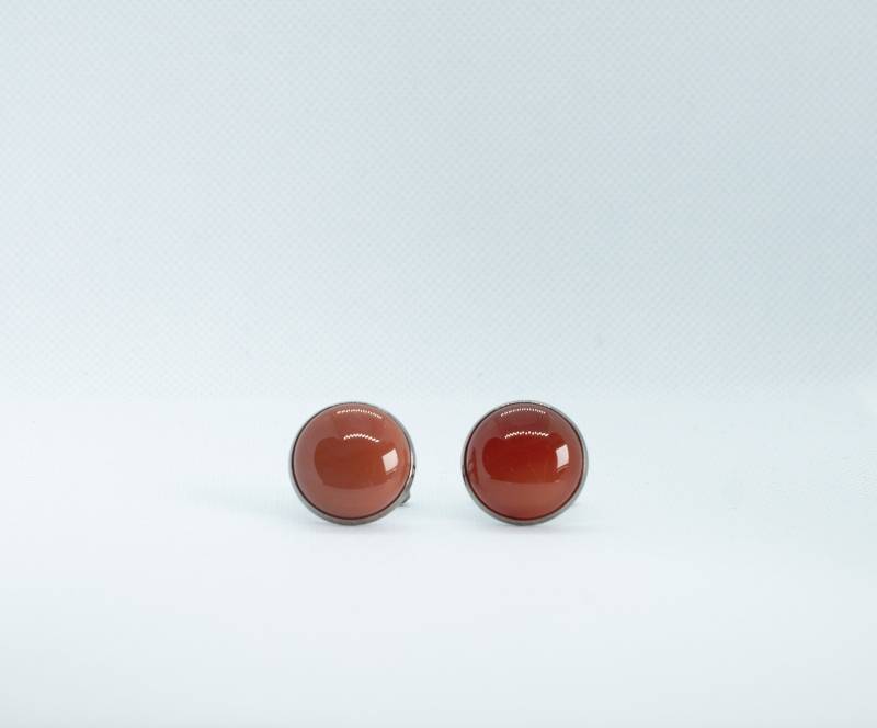 Karamell Klar Weiß Grün Streifen Blassrosa Natürliche Edelstein Manschettenknöpfe von FoxLinkDesign