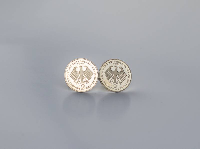 Münz-Manschettenknöpfe - 2 Deutsche Mark Manschettenknöpfe von FoxLinkDesign