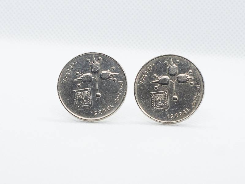 Münz-Manschettenknöpfe - Israel 1 Lira Coin Manschettenknopf von FoxLinkDesign