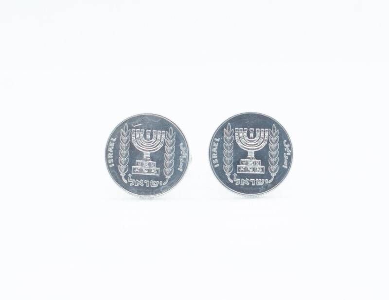 Münz-Manschettenknöpfe - Israel 5 New Agorot Münz-Manschettenknopf von FoxLinkDesign